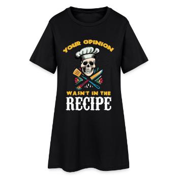 Votre avis n’était pas dans la recette - Robe T-shirt Femme - noir - Devant