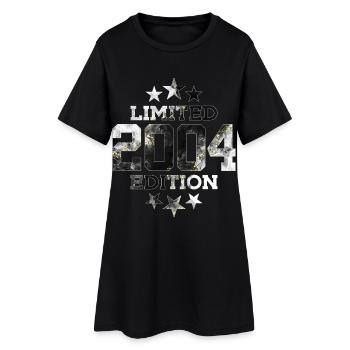 LIMITED EDITION 2004 22. GEBURTSTAG - Frauen T-Shirt-Kleid - Schwarz - Vorne