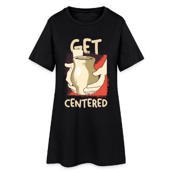 Get Centered Coffee Moment - Women’s T-Shirt Dress - black - Front