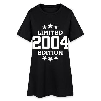 LIMITED EDITION 2004 22. GEBURTSTAG - Frauen T-Shirt-Kleid - Schwarz - Vorne