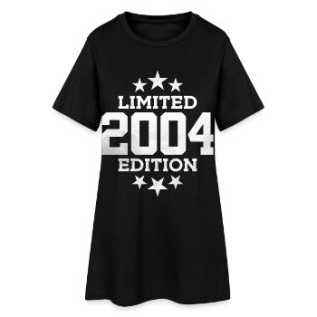 LIMITED EDITION 2004 22. GEBURTSTAG - Frauen T-Shirt-Kleid - Schwarz - Vorne
