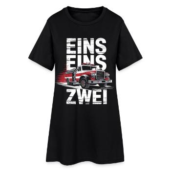 Fire Brigade Saying – 112 Emergency Call Hero in Action - Women’s T-Shirt Dress - black - Front