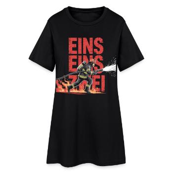 Fire Brigade Saying – 112 Emergency Call Hero in Action - Women’s T-Shirt Dress - black - Front