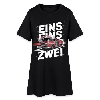 Fire Brigade Saying – 112 Emergency Call Hero in Action - Women’s T-Shirt Dress - black - Front