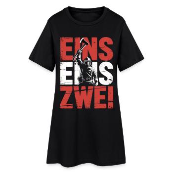 Fire Brigade Saying – 112 Emergency Call Hero in Action - Women’s T-Shirt Dress - black - Front