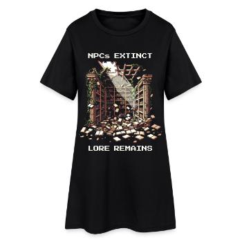 Les PNJ disparus, l’histoire reste | Post-apocalyptique - Robe T-shirt Femme - noir - Devant