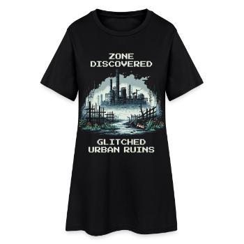 Zone découverte : Ruines de la ville bugged - Robe T-shirt Femme - noir - Devant