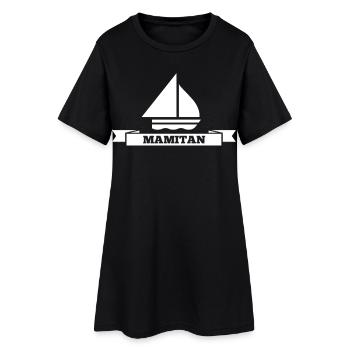 Mamitän Jeu de mots drôle Captain Mama Anchor - Robe T-shirt Femme - noir - Devant