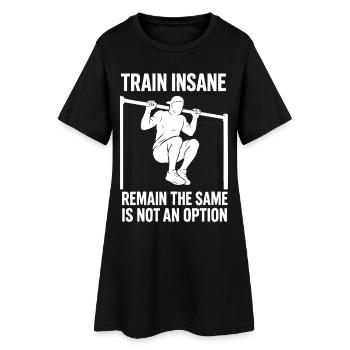 Trainieren Sie Insane Calisthenics Fitness Gym Workout - Frauen T-Shirt-Kleid - Schwarz - Vorne