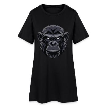 Geometric Gorilla Head - Women’s T-Shirt Dress - black - Front