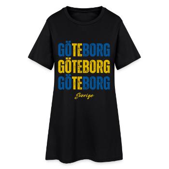 Göteborg, Suède, fier Suédois - Robe T-shirt Femme - noir - Devant