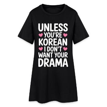 À moins que vous ne soyez un K-drama coréen - Robe T-shirt Femme - noir - Devant