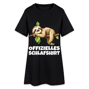 Chemise de nuit officielle Morning Grouch Sleep Shirt - Robe T-shirt Femme - noir - Devant