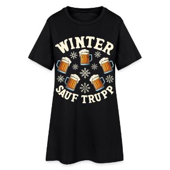 Escouade d’alcool d’hiver - Robe T-shirt Femme - noir - Devant