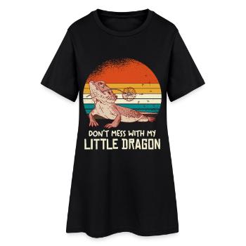 L’autocollant Petit Dragon ne me dérange pas - Robe T-shirt Femme - noir - Devant