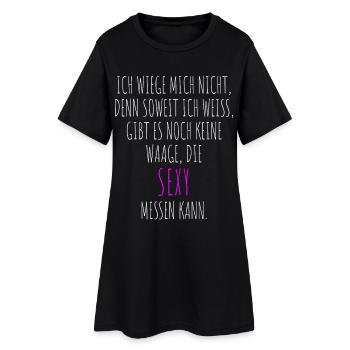 Body Positivity Je ne me pèse pas sexy Curvy - Robe T-shirt Femme - noir - Devant