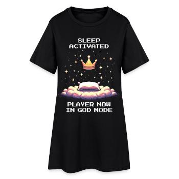 Sleep Activated: God Mode | Recreation, Energy - Women’s T-Shirt Dress - black - Front