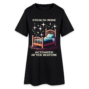 Mode furtif : après le coucher | Parents - Robe T-shirt Femme - noir - Devant