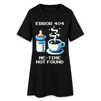 Erreur 404 : Me-Time est manquant | Maman, Café, Vie Quotidienne - Robe T-shirt Femme - noir - Devant