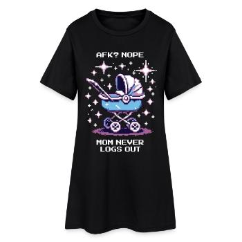 L’AFK ? Maman ne se déconnecte jamais | Gamer Maman, Parents - Robe T-shirt Femme - noir - Devant