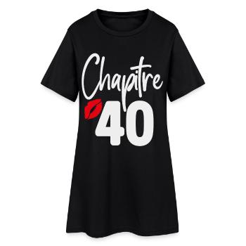 Chapitre 40 cadeau d’anniversaire femme 40 ans - Robe T-shirt Femme - noir - Devant
