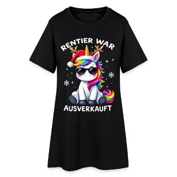 Renne a été vendu Licorne de Noël - Robe T-shirt Femme - noir - Devant