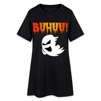 gruselig lustig Geister Graffiti Gespenster Outfit - Frauen T-Shirt-Kleid - Schwarz - Vorne