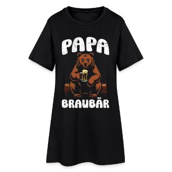 Le futur papa PAPA BRAUBÄR Drôle - Robe T-shirt Femme - noir - Devant