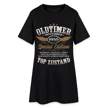 Cadeau 75ème anniversaire Voiture de collection Novembre 1950 - Robe T-shirt Femme - noir - Devant