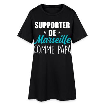 Enfant Humour Marseillais Supporter de Marseille - Robe T-shirt Femme - noir - Devant
