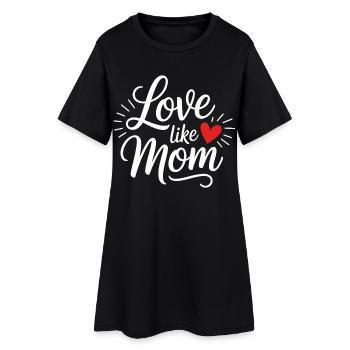 Amour comme maman lettrage coeur - Robe T-shirt Femme - noir - Devant