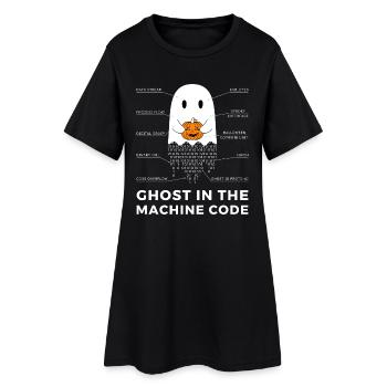 Funny Coder, Programmer Halloween T-Shirt - Women’s T-Shirt Dress - black - Front
