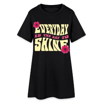 Rayonnez au quotidien Design - Robe T-shirt Femme - noir - Devant