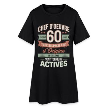 Masterpiece for 60 years anniversary humor - Women’s T-Shirt Dress - black - Front