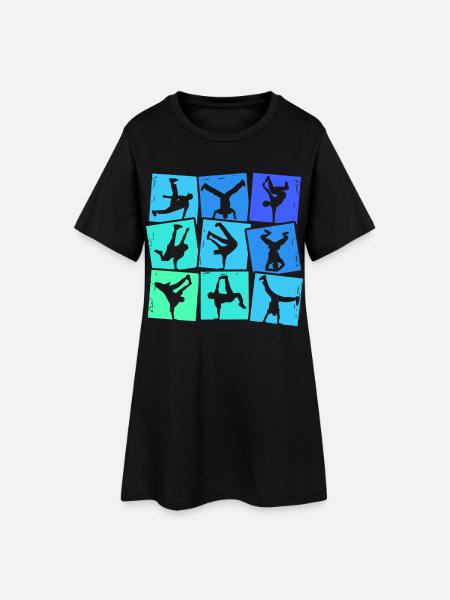 Breakdance Breakdancer Breakdance Enfants Garçons - Robe T-shirt Femme - noir