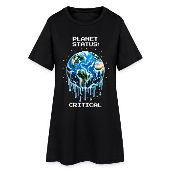 État de la planète : Critique | Changement climatique, Terre - Robe T-shirt Femme - noir - Devant