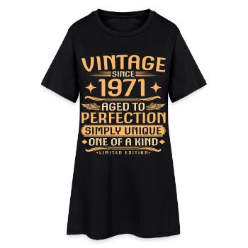 Millésime 1971 Millésime Né - 55 ans - Robe T-shirt Femme - noir - Devant