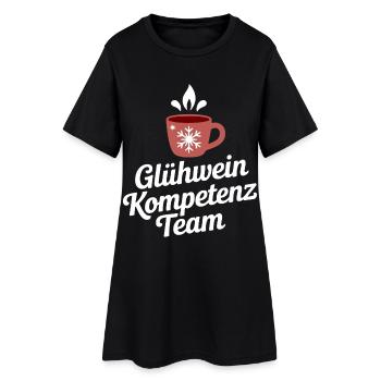 Mulled Wine Competence Team – Funny Winter Design - Women’s T-Shirt Dress - black - Front