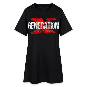 Génération X 1965 1980 Rétro - Robe T-shirt Femme - noir - Devant