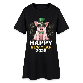 Bonne Année 2026 - Robe T-shirt Femme - noir - Devant
