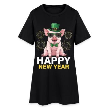 Bonne Année - Robe T-shirt Femme - noir - Devant