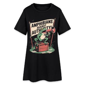 Amphibians Against Authority Portland - Women’s T-Shirt Dress - black - Front