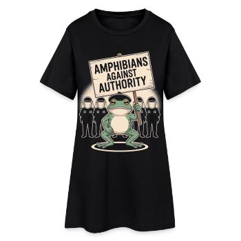 Amphibians Against Authority Portland - Women’s T-Shirt Dress - black - Front