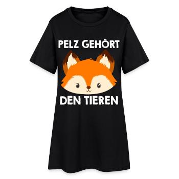 Bien-être animal LA FOURRURE APPARTIENT AUX ANIMAUX Drôle - Robe T-shirt Femme - noir - Devant