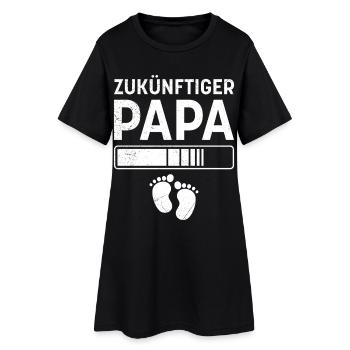 Werdender Vater ZUKÜNFTIGER PAPA Lustiges - Frauen T-Shirt-Kleid - Schwarz - Vorne