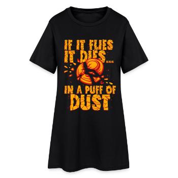 Tir au pigeon d’argile Tir sur cible - Robe T-shirt Femme - noir - Devant