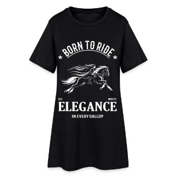 Born to Ride – Reiter & Pferde Design - Frauen T-Shirt-Kleid - Schwarz - Vorne