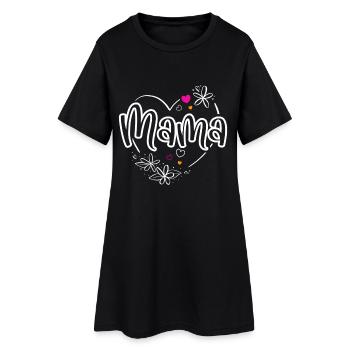Maman - Robe T-shirt Femme - noir - Devant