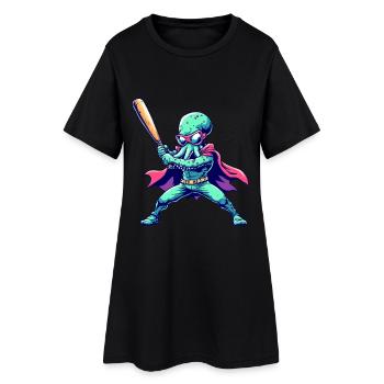 Baseball Octopus Superhero - Robe T-shirt Femme - noir - Devant