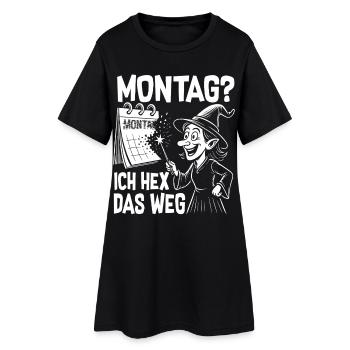 Lundi, je vais comme ça - Robe T-shirt Femme - noir - Devant